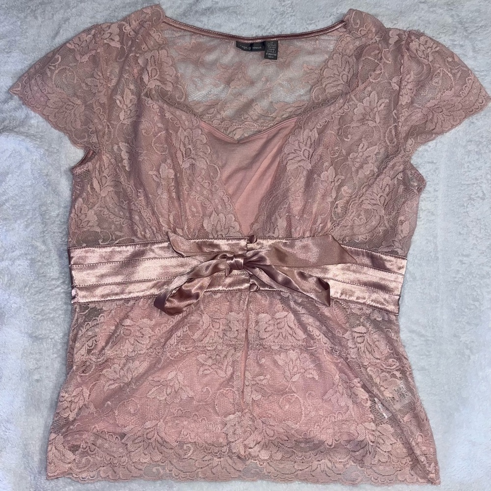 Vintage Apt 9 Coquette Lace Blouse and Cami Set